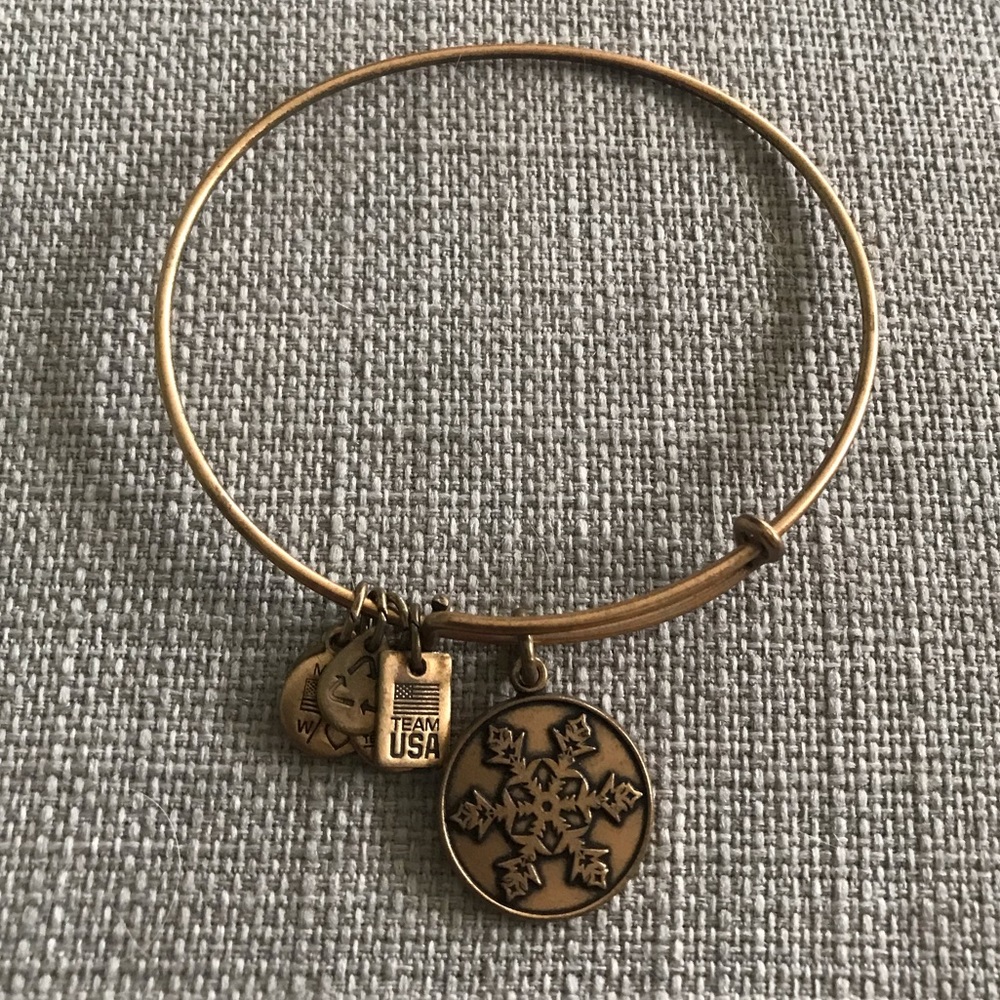 Alex & Ani Snowflake Charm Bangle
